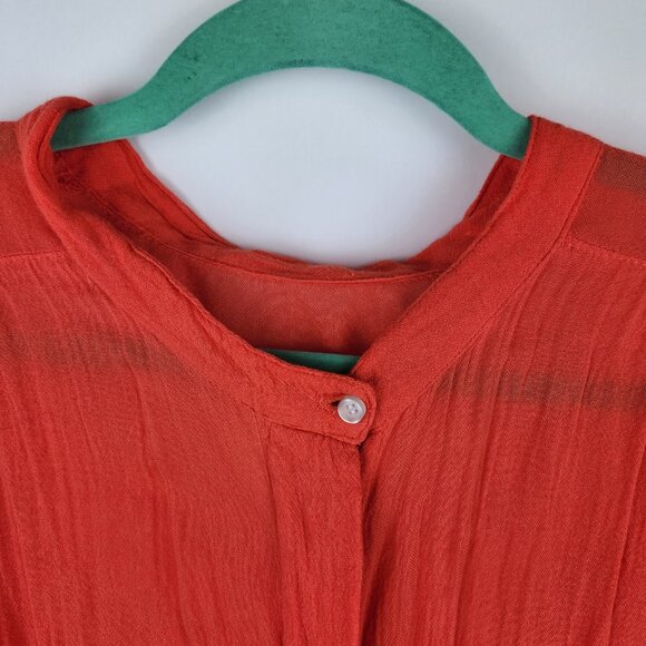 NSF Bamboo Cotton Button Up Long Sleeve Blouse Top sz M - Picture 3 of 10